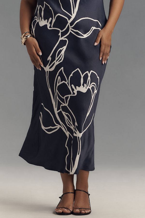 Slide View: 8: Maeve Mock-Neck Midi Slip Dress