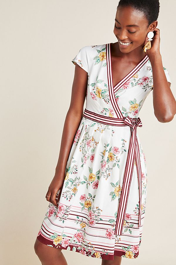 Slide View: 1: Teresa Floral Wrap Dress