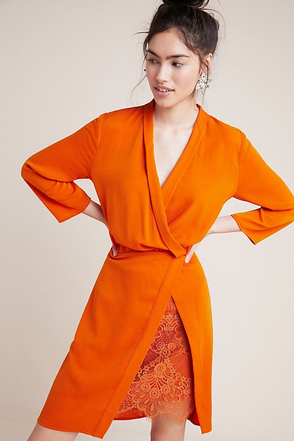 Slide View: 1: Naomi Surplice Dress