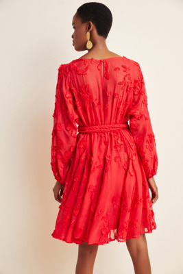 anthropologie red dress