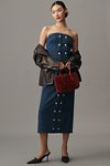 Thumbnail View 1: Mare Mare Strapless Buttondown Denim Dress