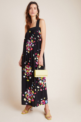 anthropologie floral maxi dress