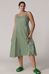 Thumbnail View 1: Universal Standard Plus Linen Blend Striped Midi Dress