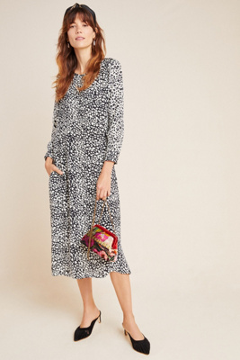 anthropologie leopard dress