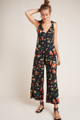 anthropologie floral jumpsuit