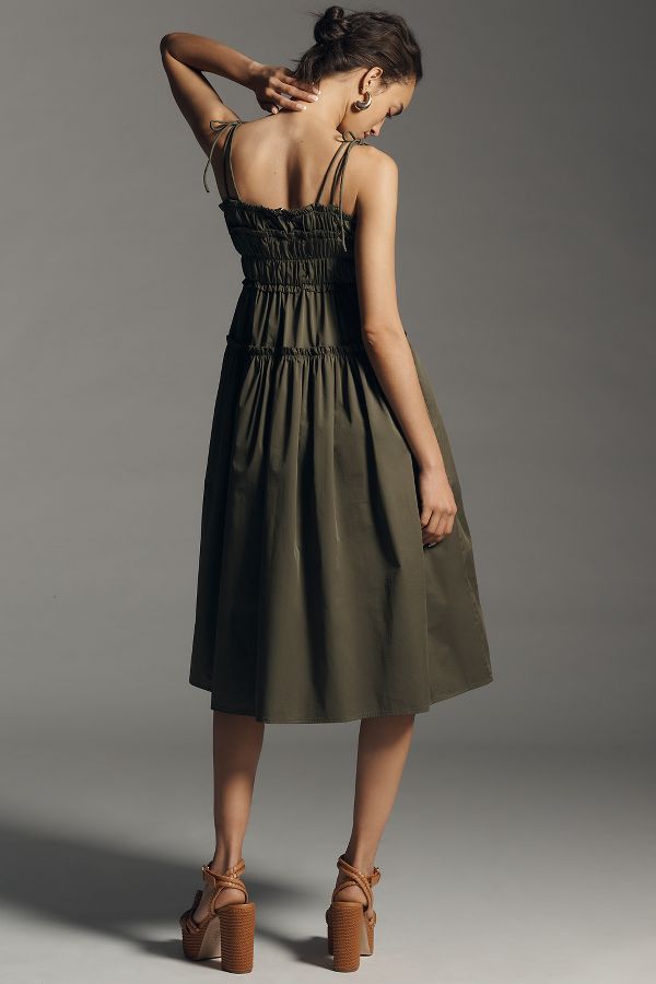 Slide View: 2: En Saison Marianne Sleeveless Ruched Midi Dress