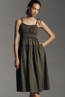 En Saison Marianne Sleeveless Ruched Midi Dress