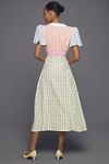 Visualizzazione miniature 2: Celia B Tabi Vestito Midi Gingham Manica Corta Scollo a V