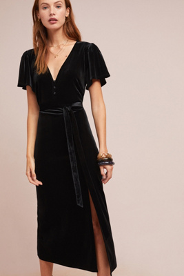 anthropologie velvet dress