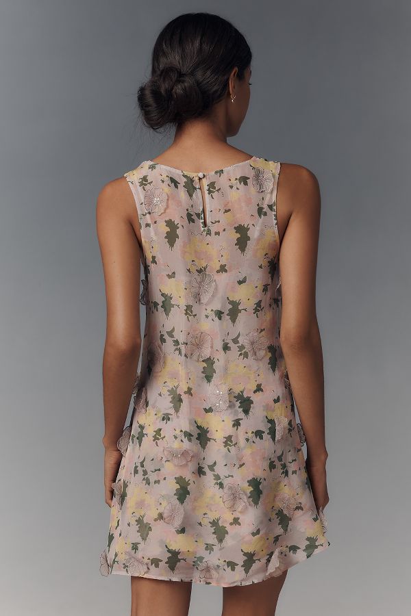 Slide View: 3: Pinnacle by Shruti Sancheti Sheer Floral Mini Dress