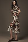 Thumbnail View 5: Farm Rio Flowing Beauty Short-Sleeve Slim Midi Dress