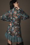 Thumbnail View 2: Farm Rio Arabesque Floral Long-Sleeve High-Neck Mini Dress