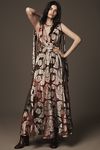 Thumbnail View 1: Farm Rio Sleeveless V-Neck Jacquard Lurex A-Line Maxi Dress