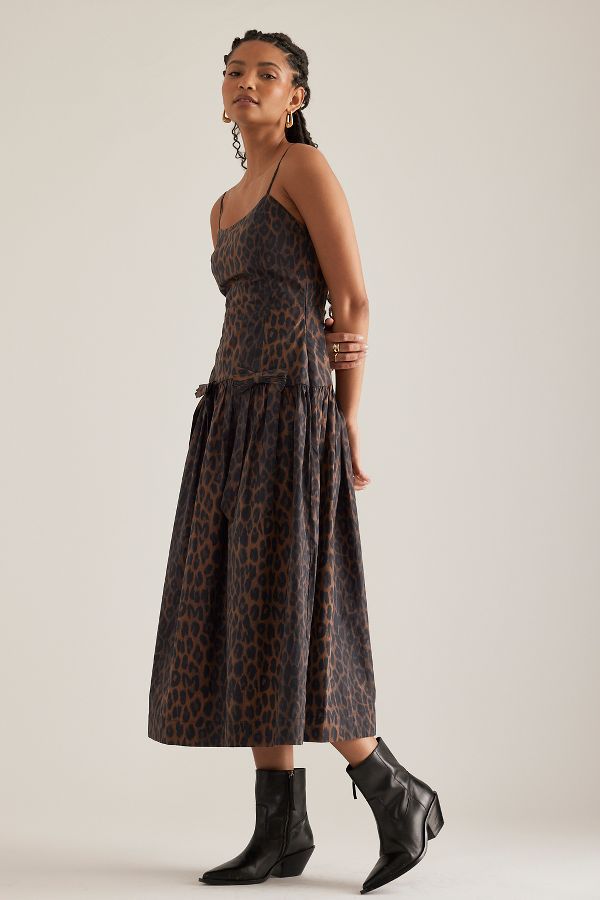 Vista de diapositivas: 3: Vestido Midi Leopardo Perséfone Damson Madder