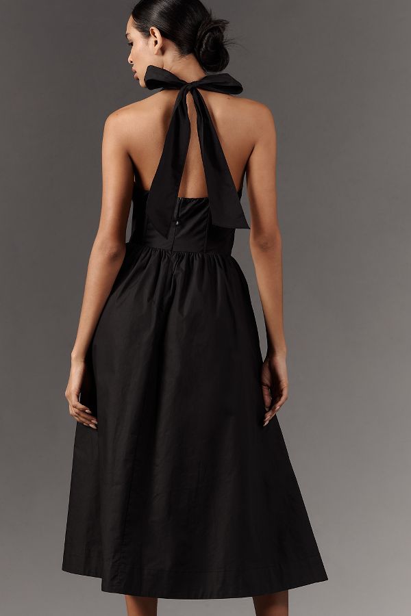 Slide View: 2: NIA Rio Halter Drop-Waist Midi Dress