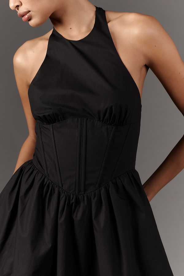 Slide View: 4: NIA Rio Halter Drop-Waist Midi Dress