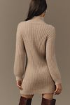 Thumbnail View 2: Flat White Turtleneck Sweater Dress