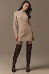 Thumbnail View 3: Flat White Turtleneck Sweater Dress