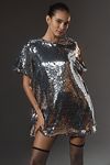 Vista en miniatura 1: Maeve Short-Sleeve Sequin Swing Mini Dress