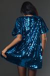 Thumbnail View 2: The Emmy Short-Sleeve Swing Mini Dress by Maeve: Sequin Edition