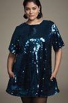 Thumbnail View 6: The Emmy Short-Sleeve Swing Mini Dress by Maeve: Sequin Edition