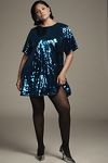 Thumbnail View 8: The Emmy Short-Sleeve Swing Mini Dress by Maeve: Sequin Edition