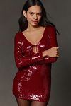 Thumbnail View 1: Bardot Verona Long-Sleeve Sequin Mini Dress