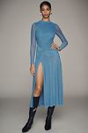 Thumbnail View 1: Bardot Liyana Long-Sleeve Ruched Mesh Midi Dress