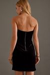 Thumbnail View 5: Bardot Lilah Velour Strapless Mini Dress