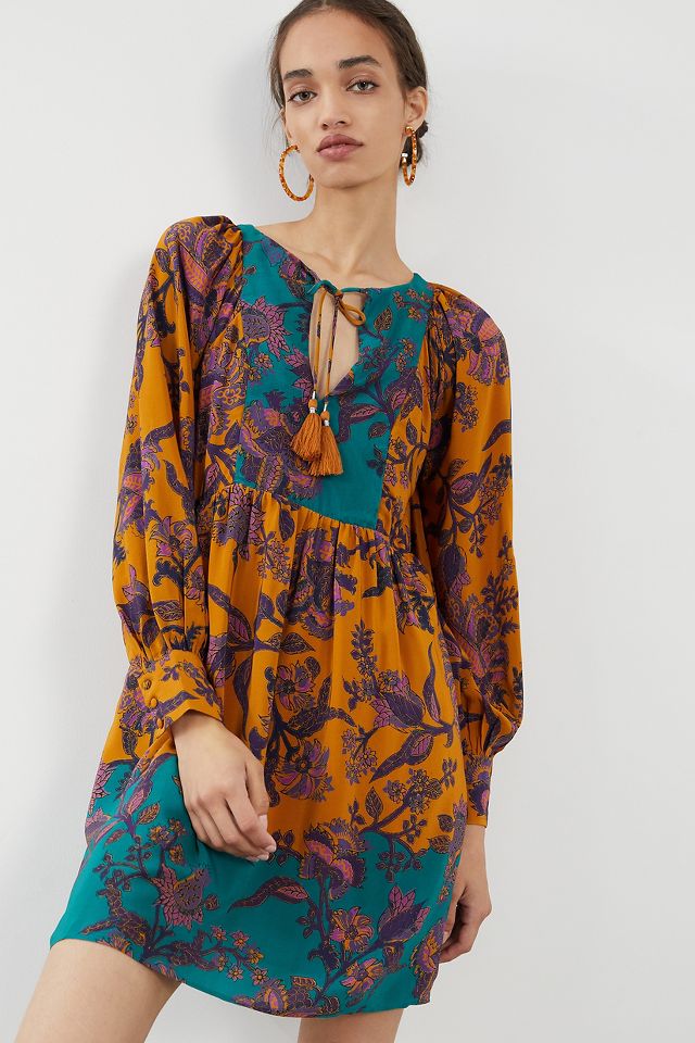 Romantic Silk Tunic Dress Anthropologie