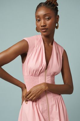 The Tommie Zip-Front Midi Dress