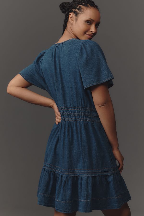 Slide View: 6: The Somerset Mini Dress: Denim Edition