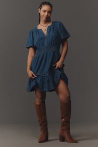 Slide View: 8: The Somerset Mini Dress: Denim Edition