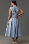 Vista en miniatura 3: The Tommie Linen Cap-Sleeve Smocked-Waist Midi Dress