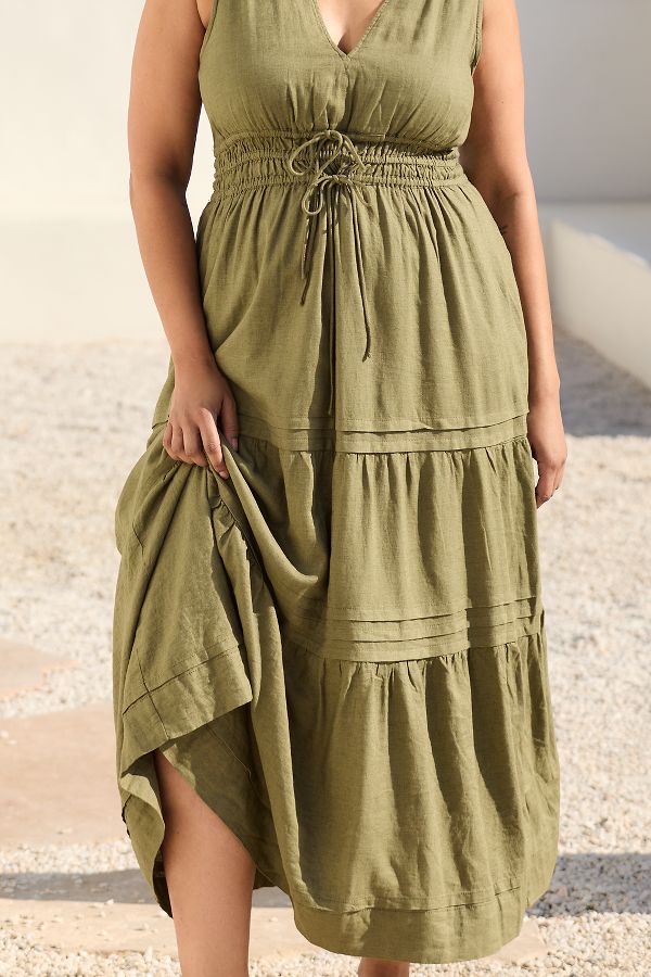 Slide View: 7: The Somerset Maxi Dress: Linen Ties Edition