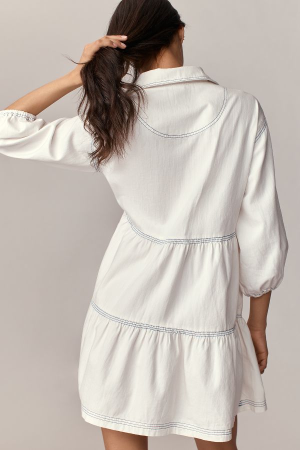 Slide View: 2: The Bettina Tiered Shirt Dress by Maeve: Mini Edition