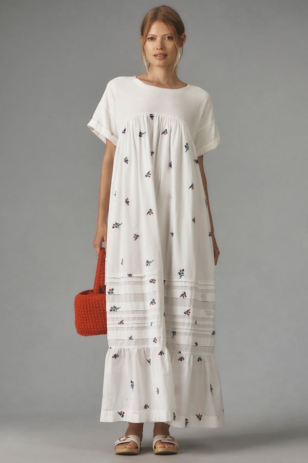 Slide View: 1: Pilcro Short-Sleeve T-Shirt Midi Dress