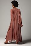 Thumbnail View 2: By Anthropologie Long-Sleeve Sheer Pleated Midi Dress