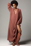 Thumbnail View 3: By Anthropologie Long-Sleeve Sheer Pleated Midi Dress