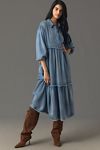 Thumbnail View 4: The Bettina Tiered Shirt Dress by Maeve: Denim Edition