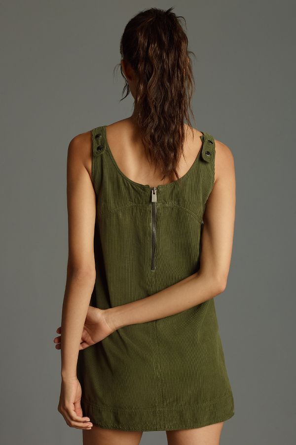 Slide View: 2: Pilcro Corduroy Sleeveless Scoop-Neck Shift Mini Dress