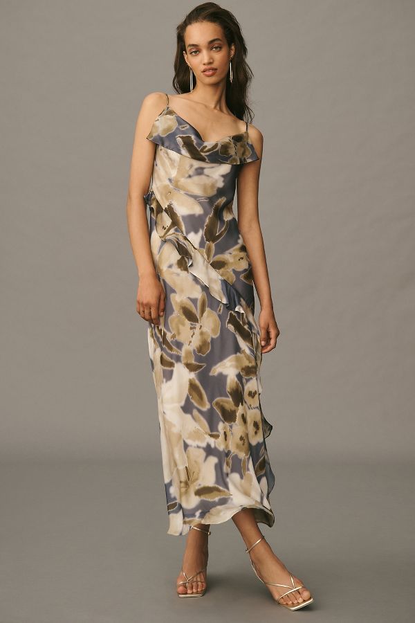 Slide View: 1: By Anthropologie Sleeveless Ruffled Maxi Dress