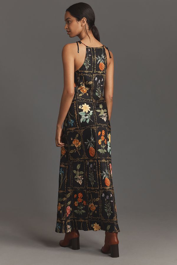 Slide View: 2: By Anthropologie Tie-Shoulder Column Midi Dress