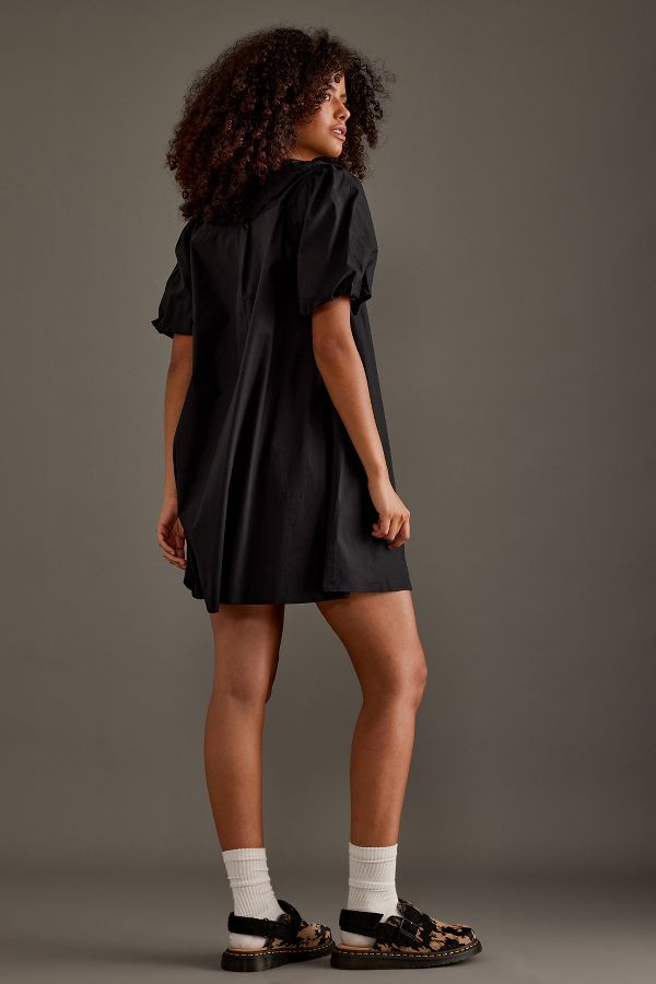 Slide View: 2: Nobody's Child Bridget Puff-Sleeve Mini Shirt Dress