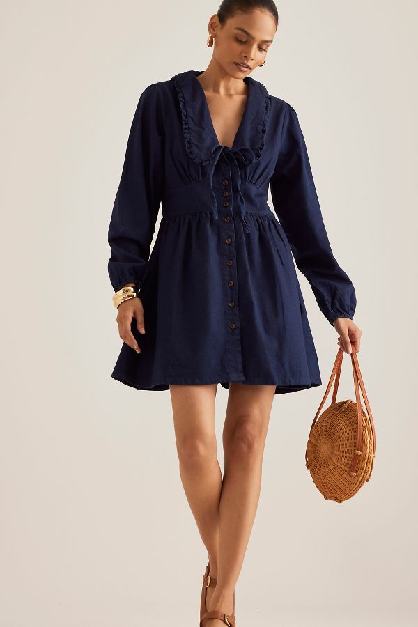 Slide View: 3: Robe Mini en Denim Ottilie Nobody's Child