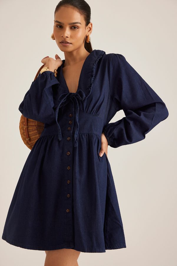 Slide View: 1: Robe Mini en Denim Ottilie Nobody's Child