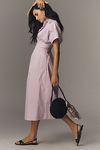 Thumbnail View 4: The Tobie Button-Front Pleated Shirt Dress by Exquise