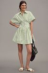 Thumbnail View 1: The Tobie Button-Front Pleated Shirt Dress by Exquise: Mini Edition