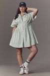 Thumbnail View 5: The Tobie Button-Front Pleated Shirt Dress by Exquise: Mini Edition