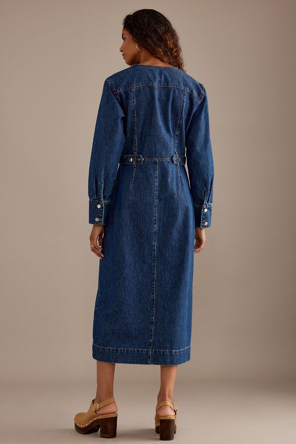 Slide View: 2: Robe Midi en Denim Parsons ALIGNE